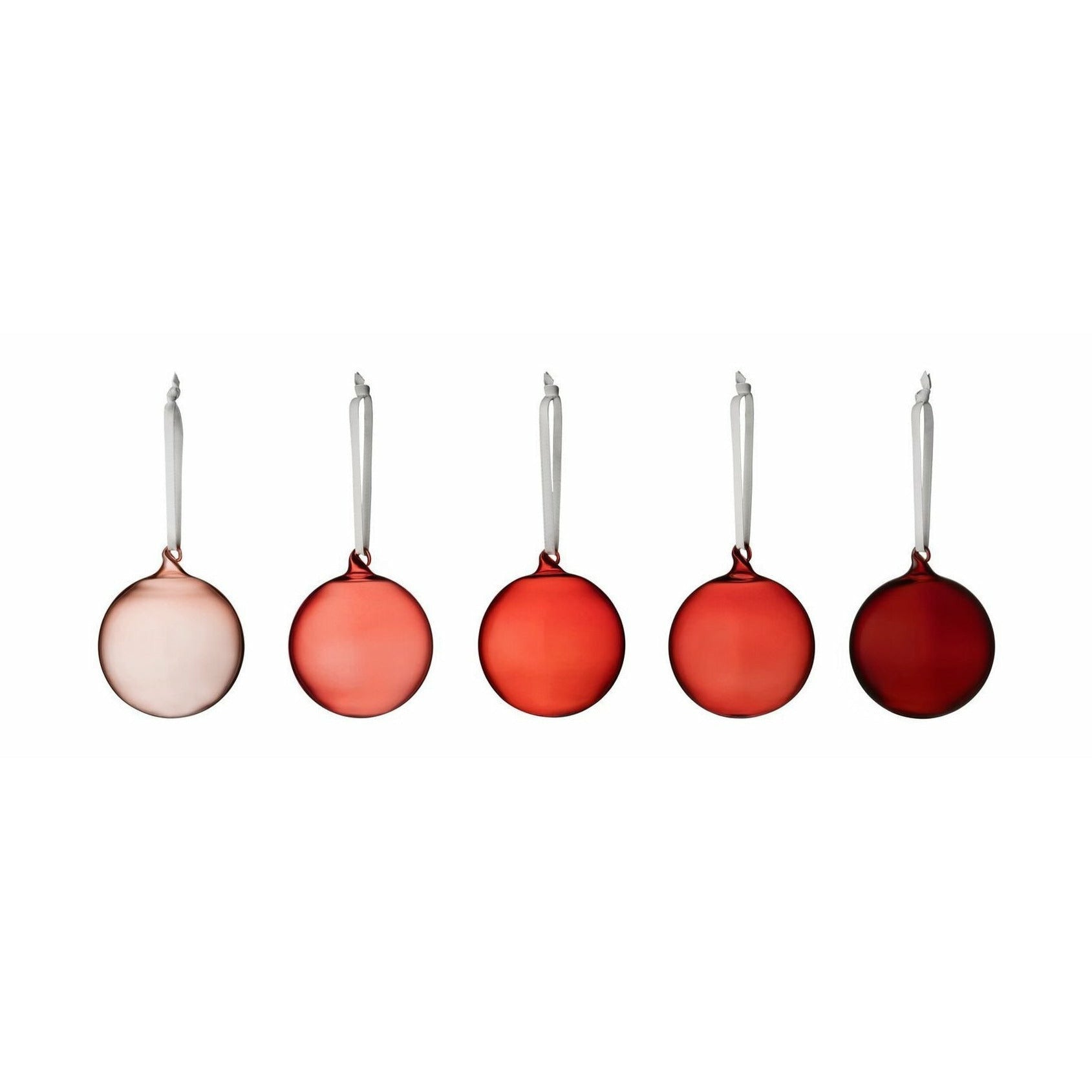 Iittala Decorations Glass Balls ø8 Cm, Set Of 5, Red