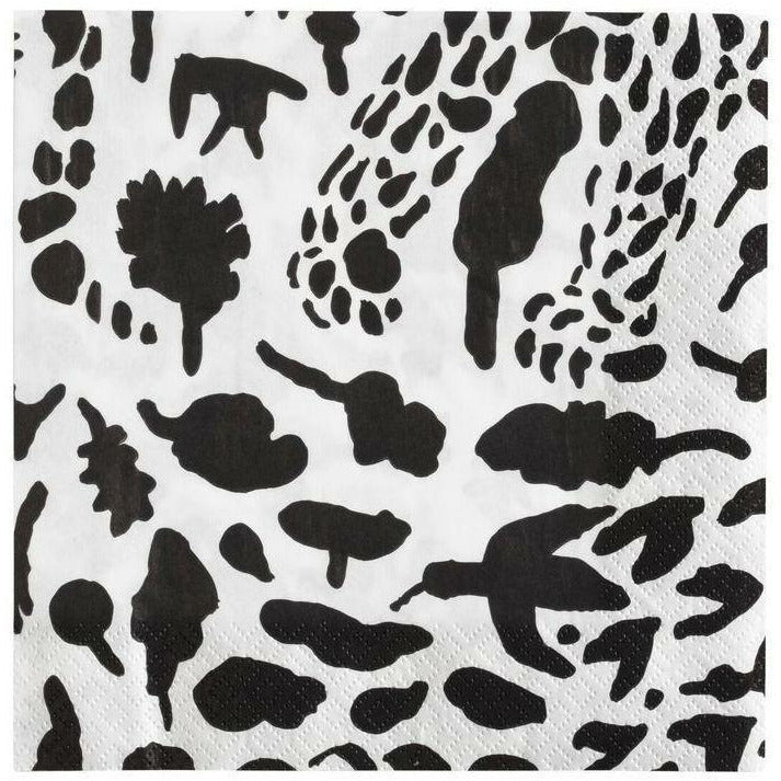 Iittala Oiva Toikka Paper Napkins Cheetah 33x33cm, Black