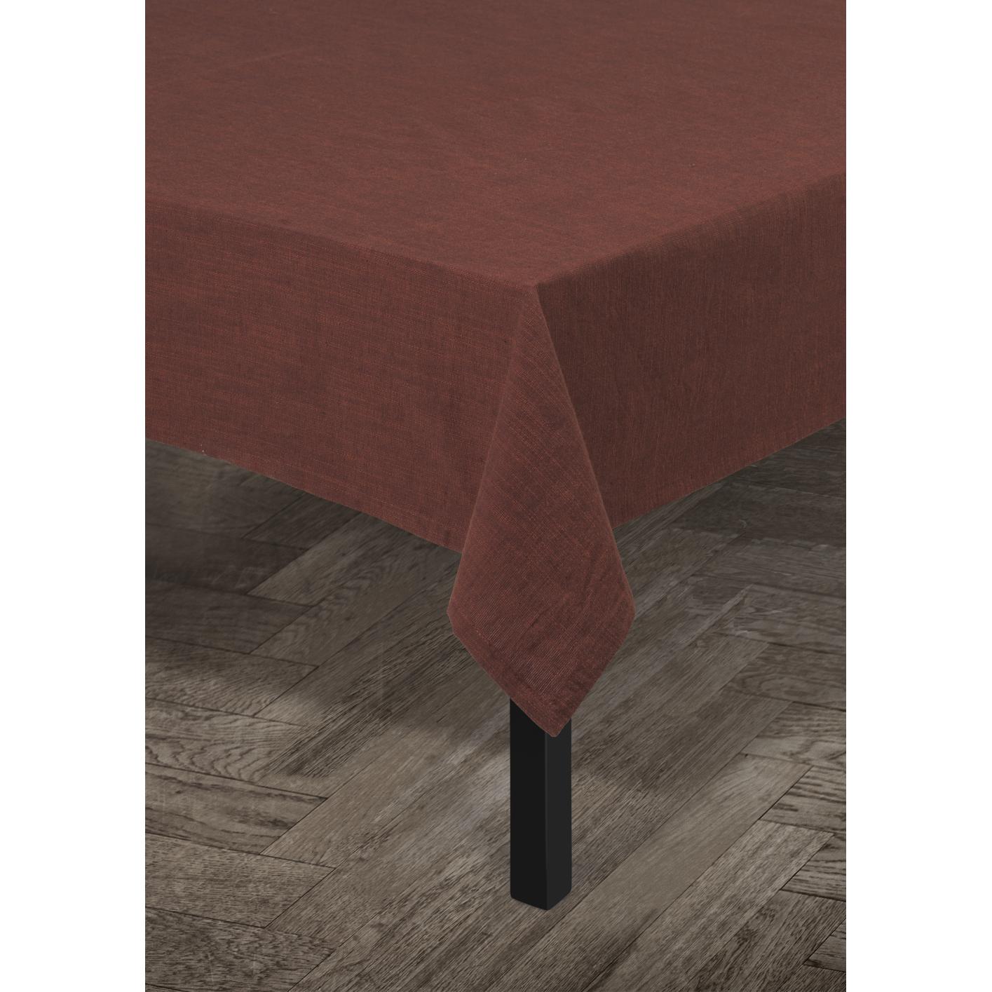 Juna Basic Cotton Tablecloth Chocolate, 150x320 Cm