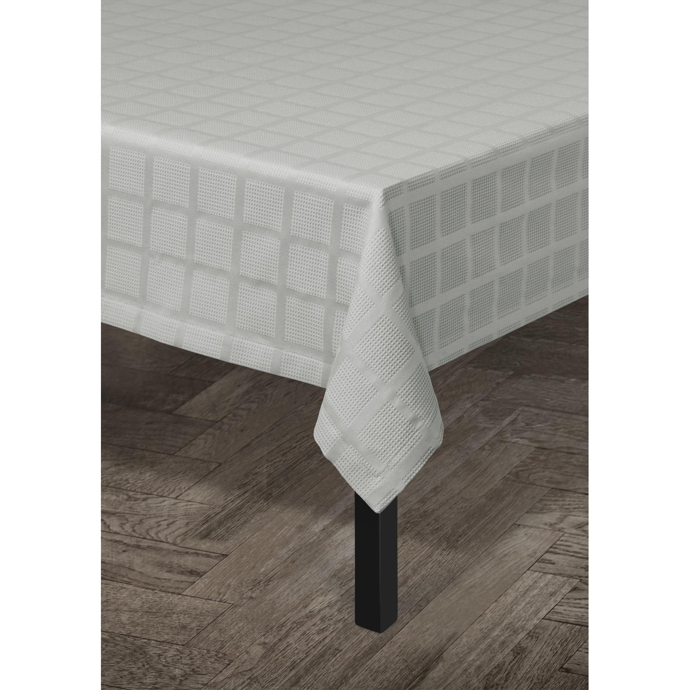 Juna Brick Damask Tablecloth Grey, 150x320 Cm