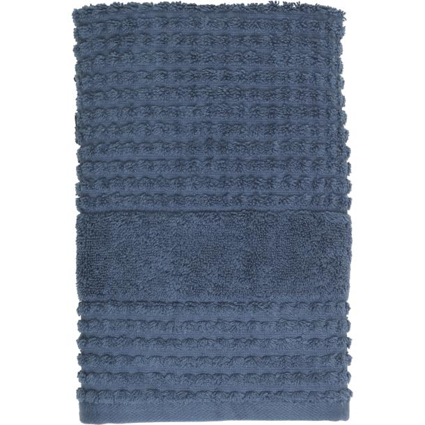 Juna Check Towel Dark Blue, 50x100 Cm