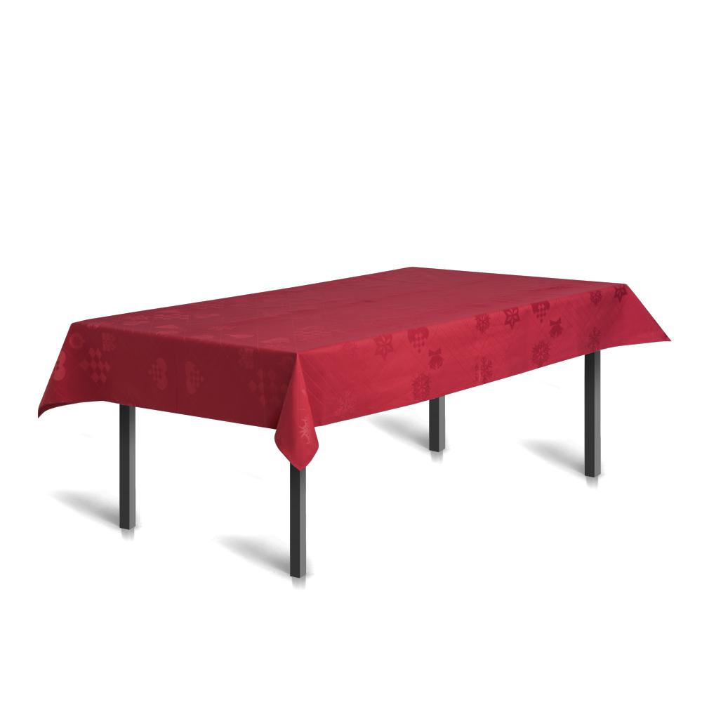 Juna Natale Damask Tablecloth Red, 150x270 Cm