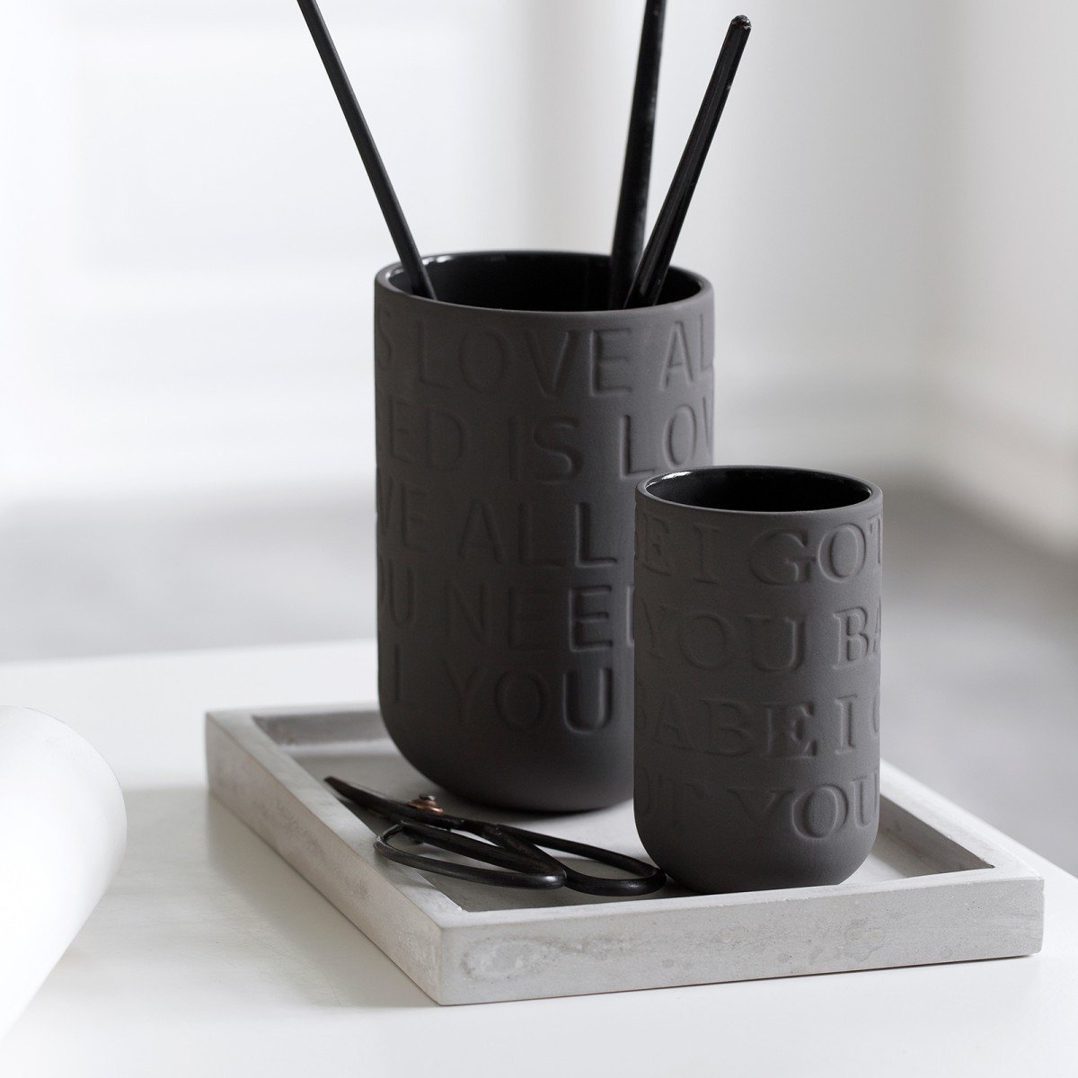 Kähler Lovesong Vase Anthrazitgrau, Mini-Vase-Kähler-5703779151724-15172-KAE-UDGÅET-inwohn