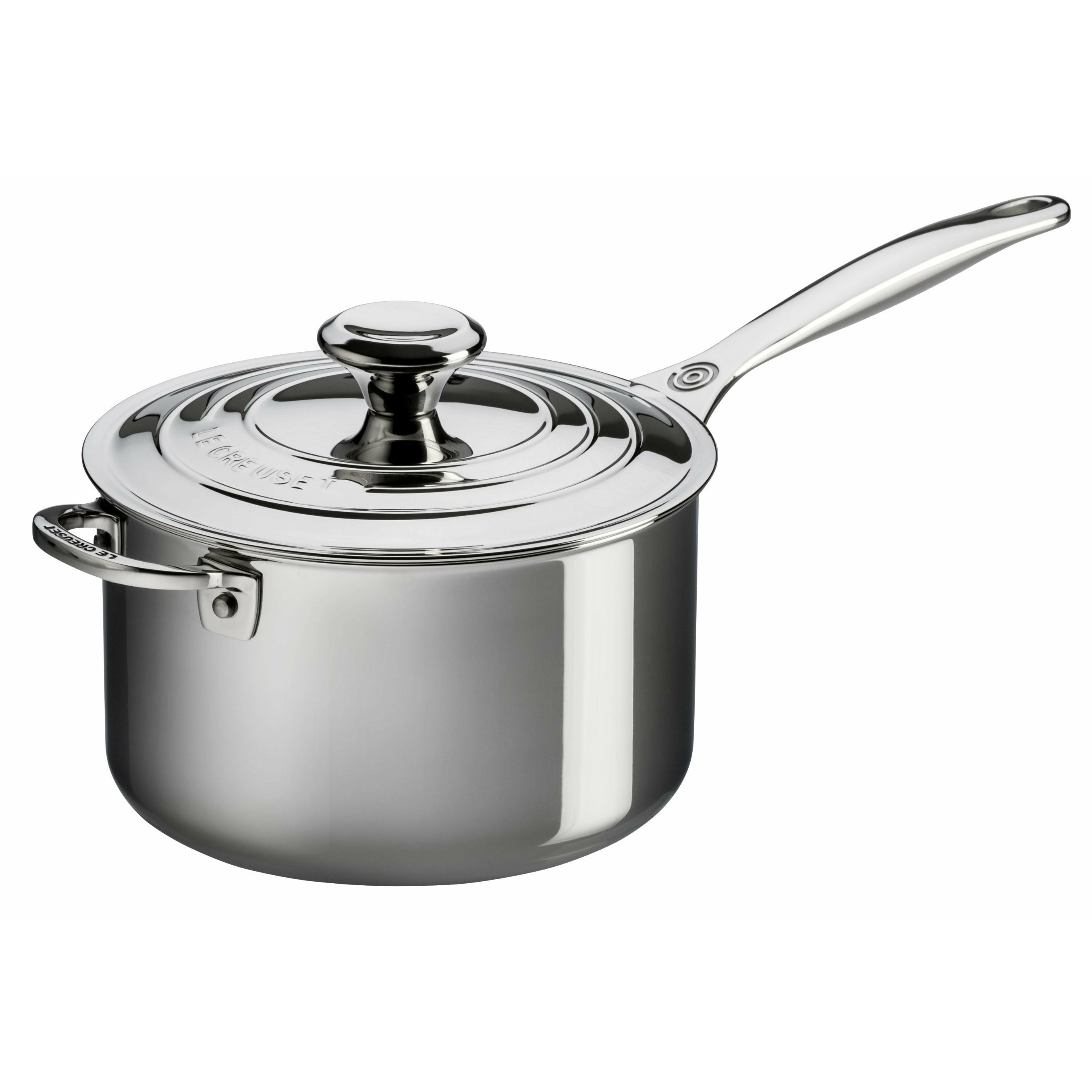 Le Creuset Signature Stainless Steel Saucepan 3.8 L With Lid & Helper Handle