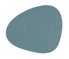 Lind Dna Curve Glass Coaster Nupo Leather, Light Blue