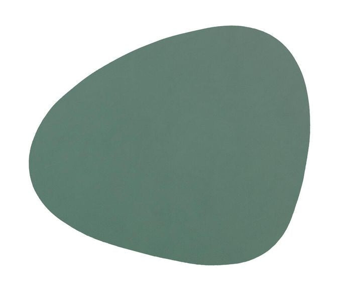 Lind Dna Curve Glass Coaster Nupo Leather, Pastel Green