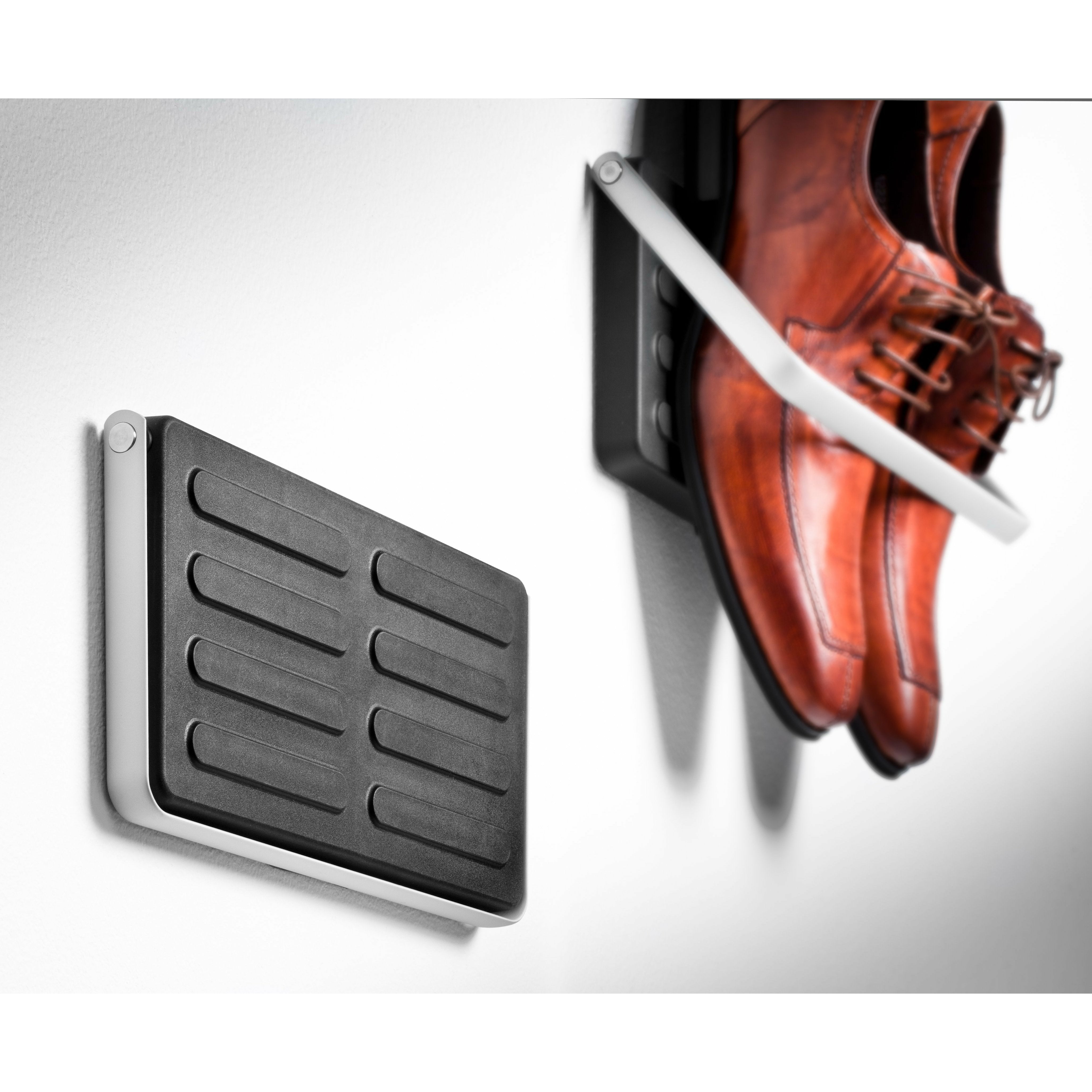 Loca Knax Shoe Rack 80 cm, buk/hliník