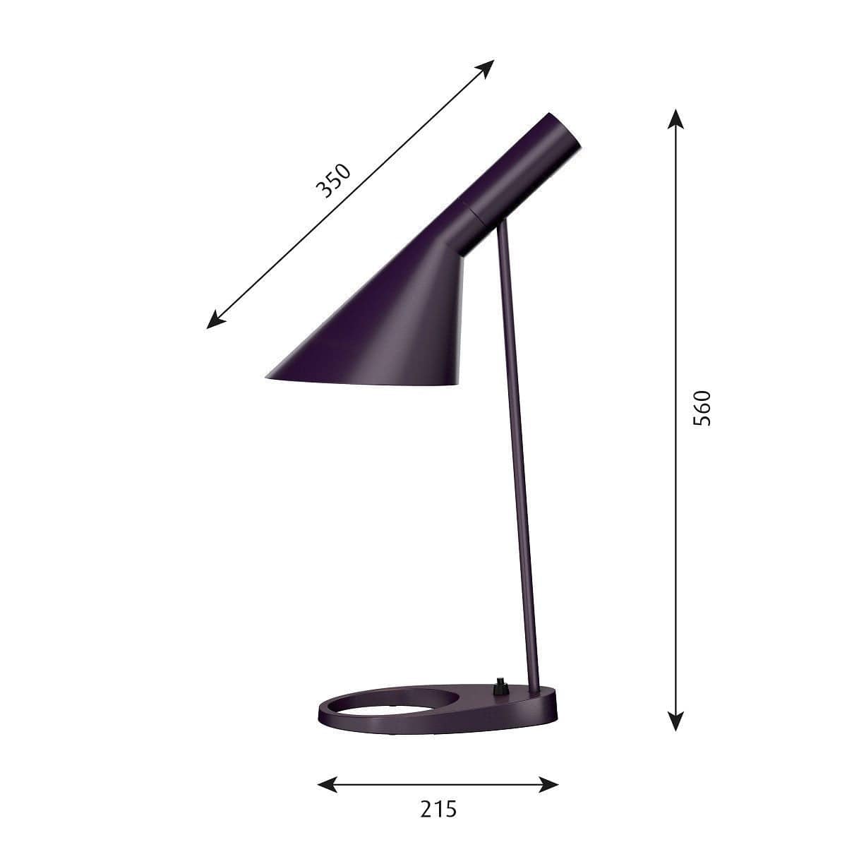 Louis Poulsen AJ Tischlampe, Aubergine-Tischlampe-Louis Poulsen-5703411538593-5744165662-LOU-inwohn