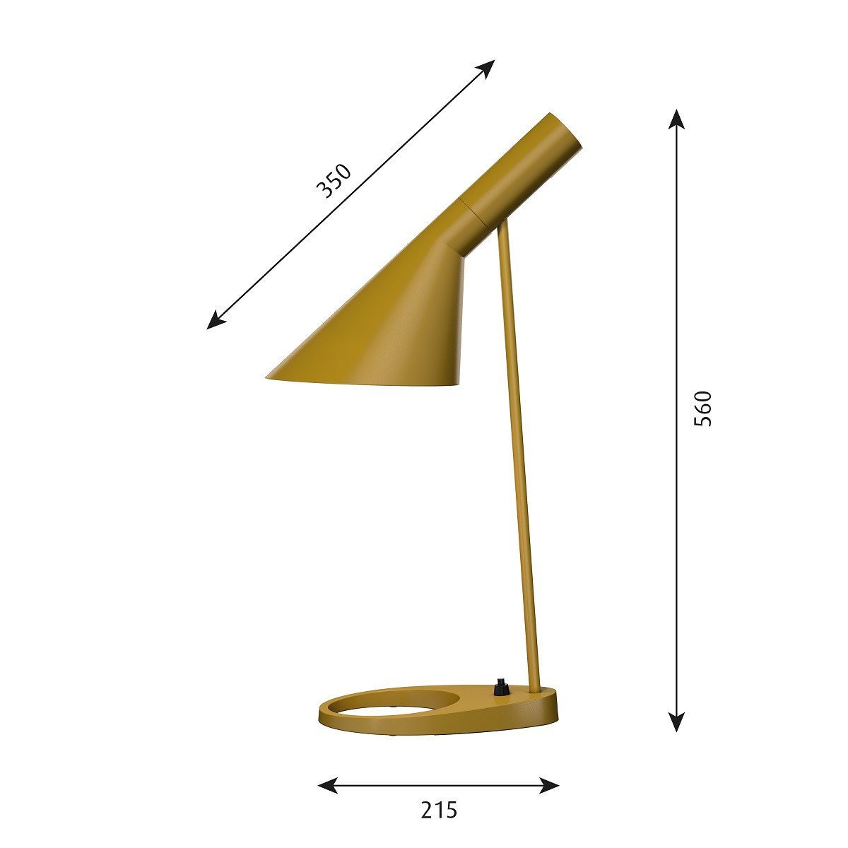 Louis Poulsen AJ Tischlampe, Ockergelb-Tischlampe-Louis Poulsen-5703411539163-5744165633-LOU-inwohn