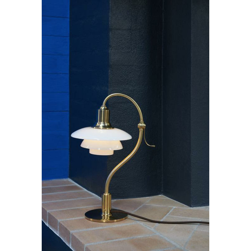 Louis Poulsen PH 2/2 Stolní lampa otazník, mosaz/opálové sklo lesklé