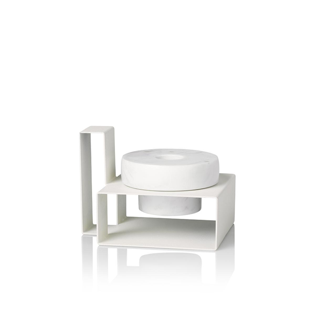 Lucie Kaas Marco Candlestick White, 8cm