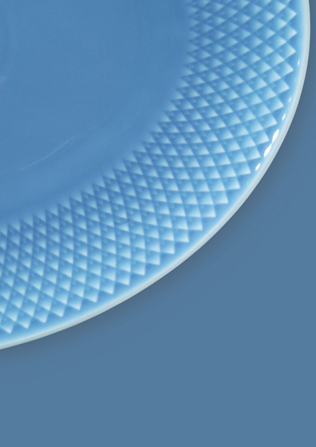Lyngby Porcelæn Rhombe Color Oval Serving Plate 28,5x21,5, Blue