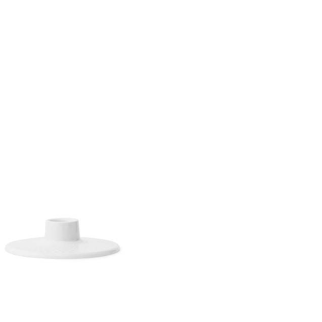 Lyngby Rhombe Candle Holder White, 10,5 Cm
