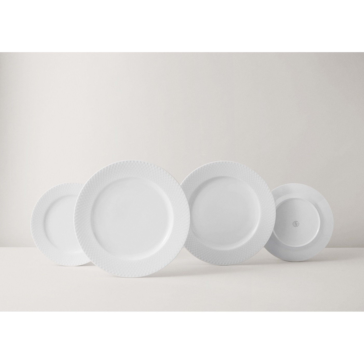 Lyngby Rhombe Soup Plate White, 23cm