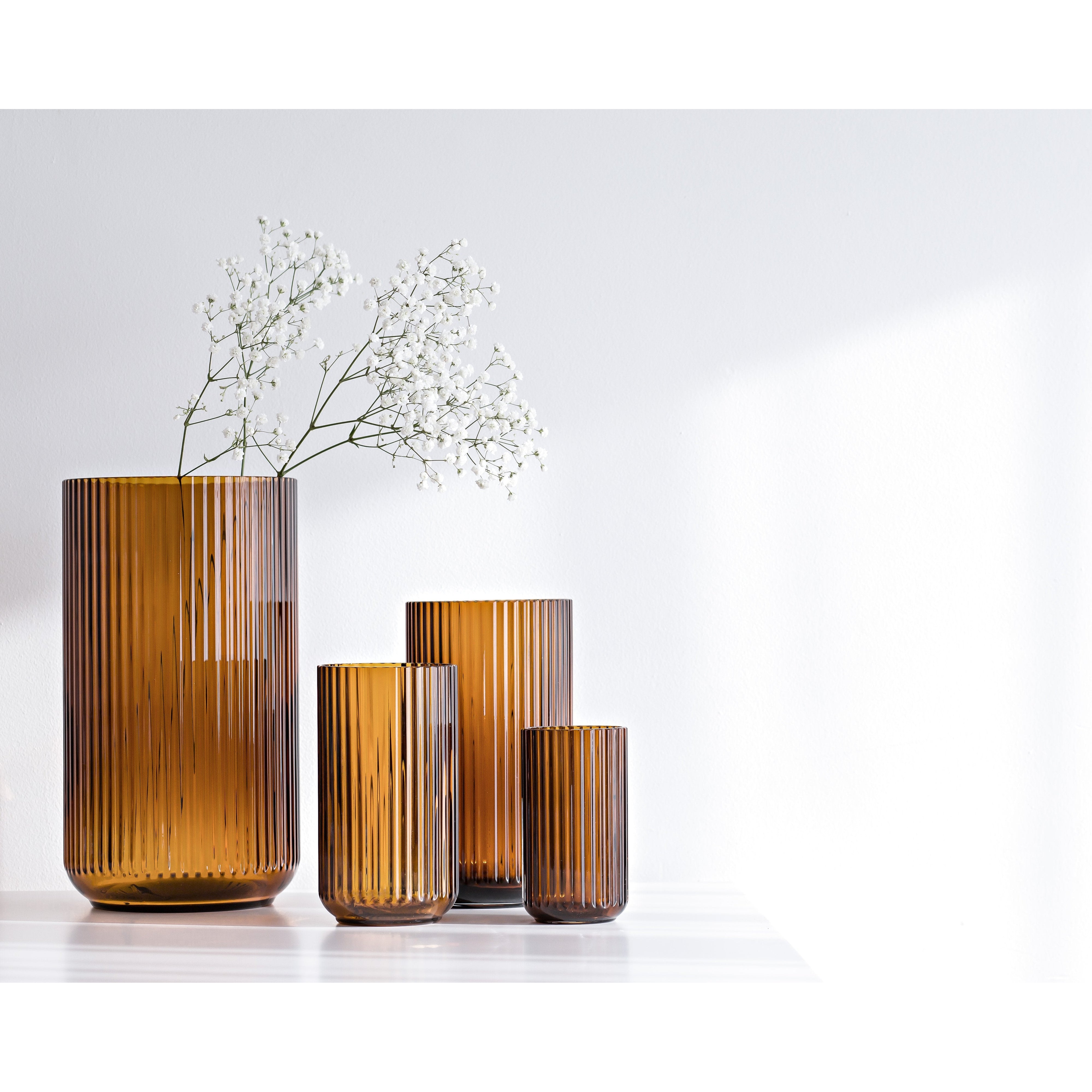 Lyngby Vase Amber Glas, 35cm-Vase-Lyngby ApS-5711849835122-9835-LB-EXPIRED-inwohn