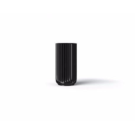 Lyngby Vase Schwarz Glas, 25 cm-Vase-Lyngby Porcelæn-5711507224244-201077-LYN-UDGÅET-inwohn