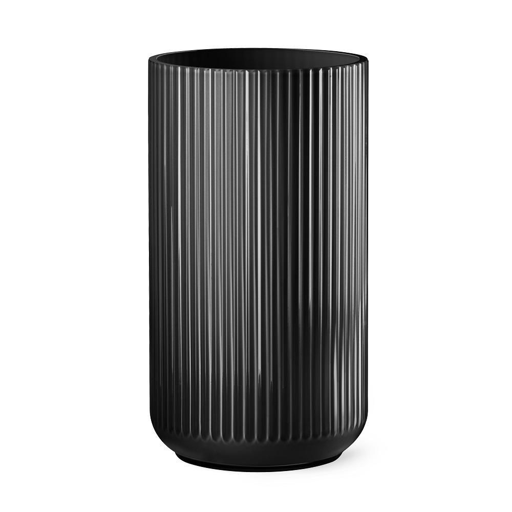 Lyngby Vase Schwarzes Glas, 35cm-Vase-Lyngby ApS-5711849963511-9535-LB-EXPIRED-inwohn
