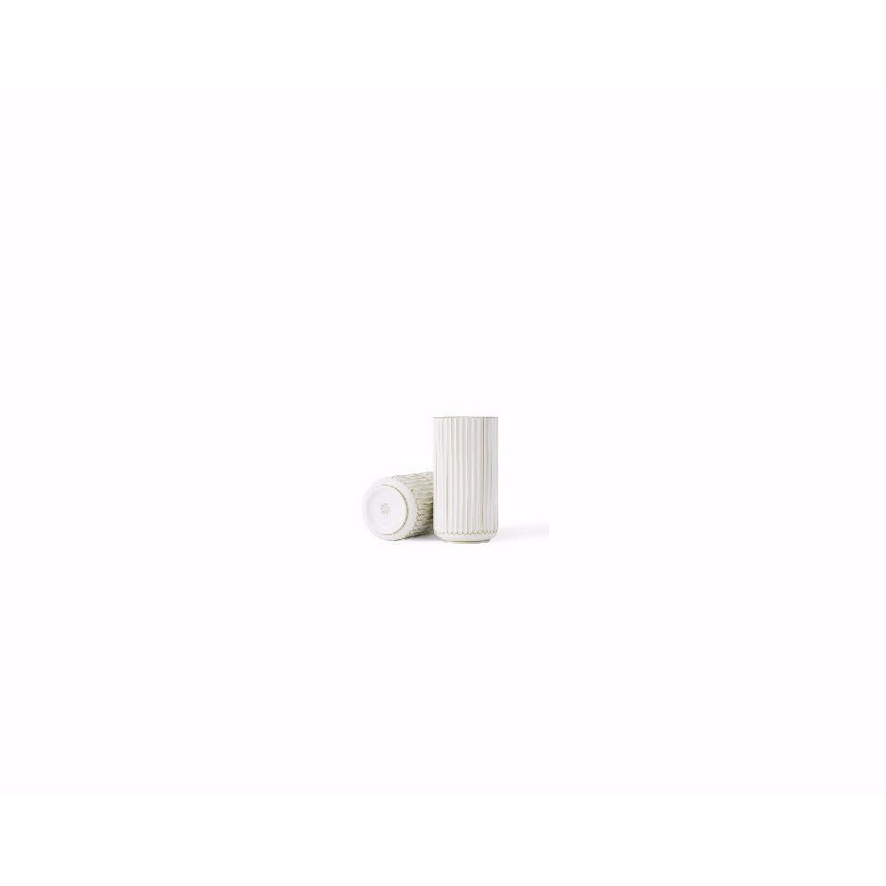 Lyngby Vase Weiß m. Goldkante, 15 cm-Vase-Lyngby Porcelæn-5711507210100-200681-LYN-inwohn