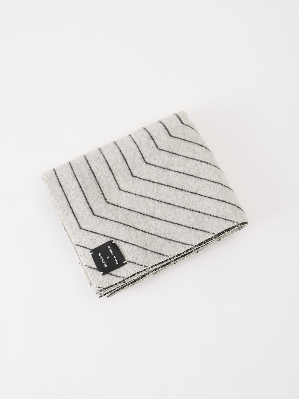 Made By Hand Pinstripe Blanket, Black