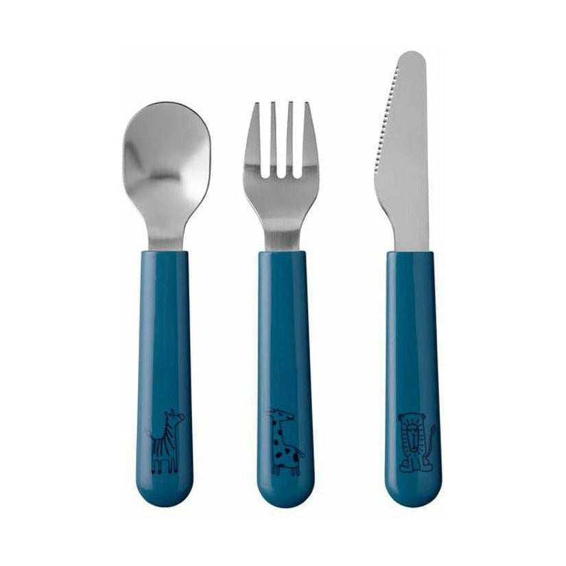 Mepal Mio Children's Cutlery Set 3 Pcs, Dark Blue