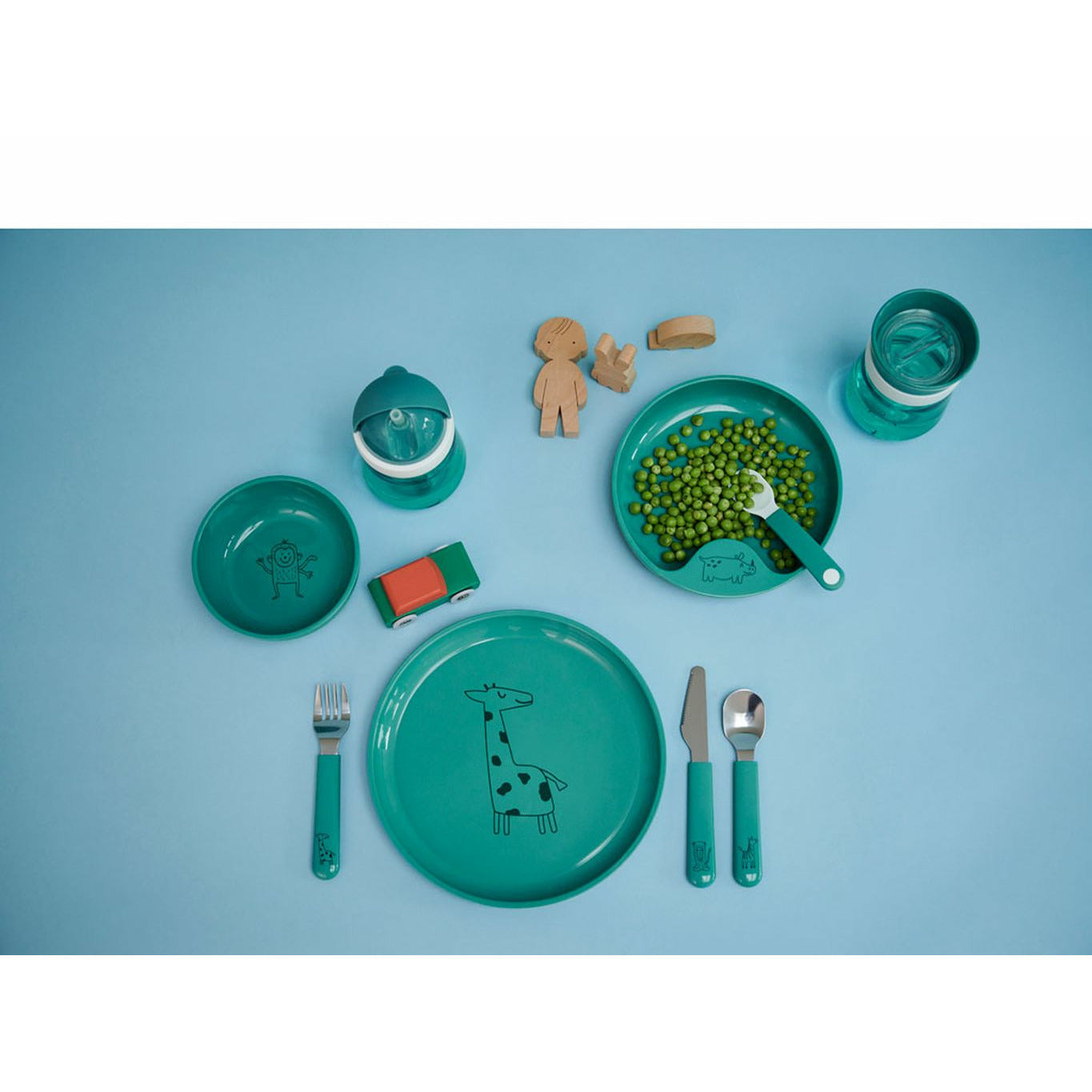 Mepal Mio Children's Cutlery Set 3 Pcs, Turquoise