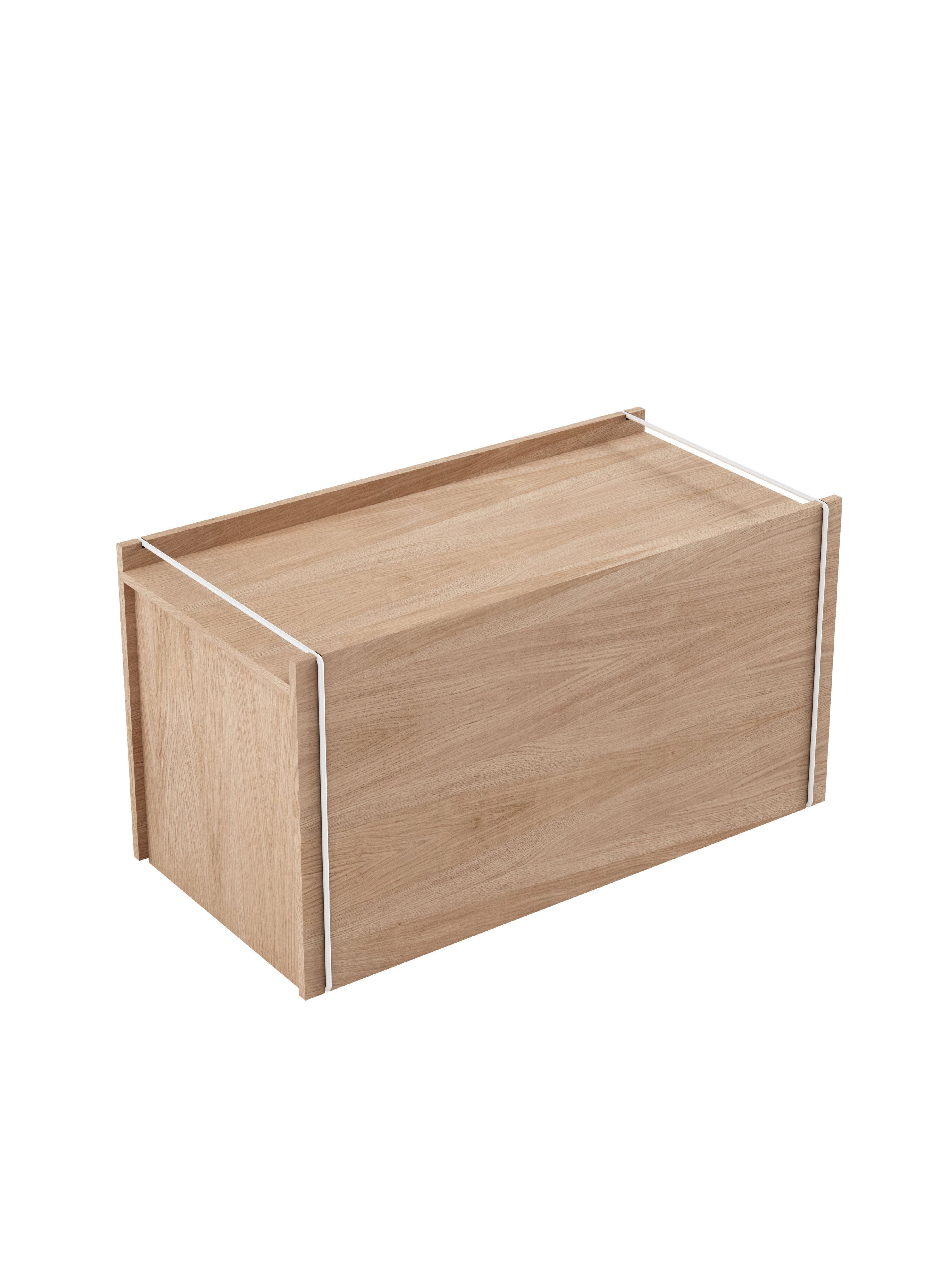 Moebe Storage Box, Oak/White