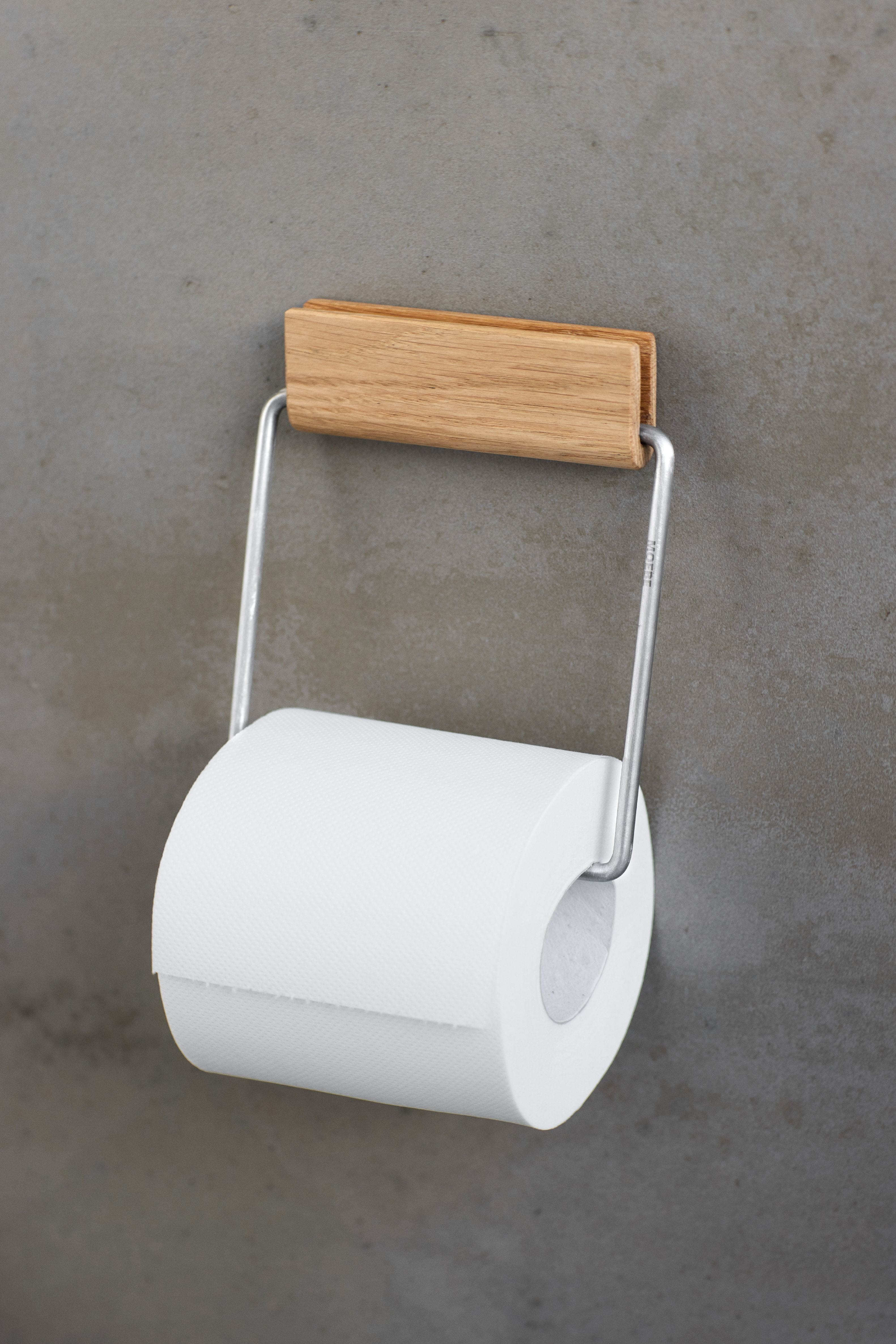 Moebe Toilet Paper Holder, Oak/Steel