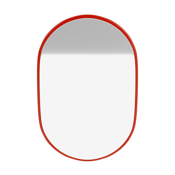 Montana Look Oval Mirror, Rosehip Red