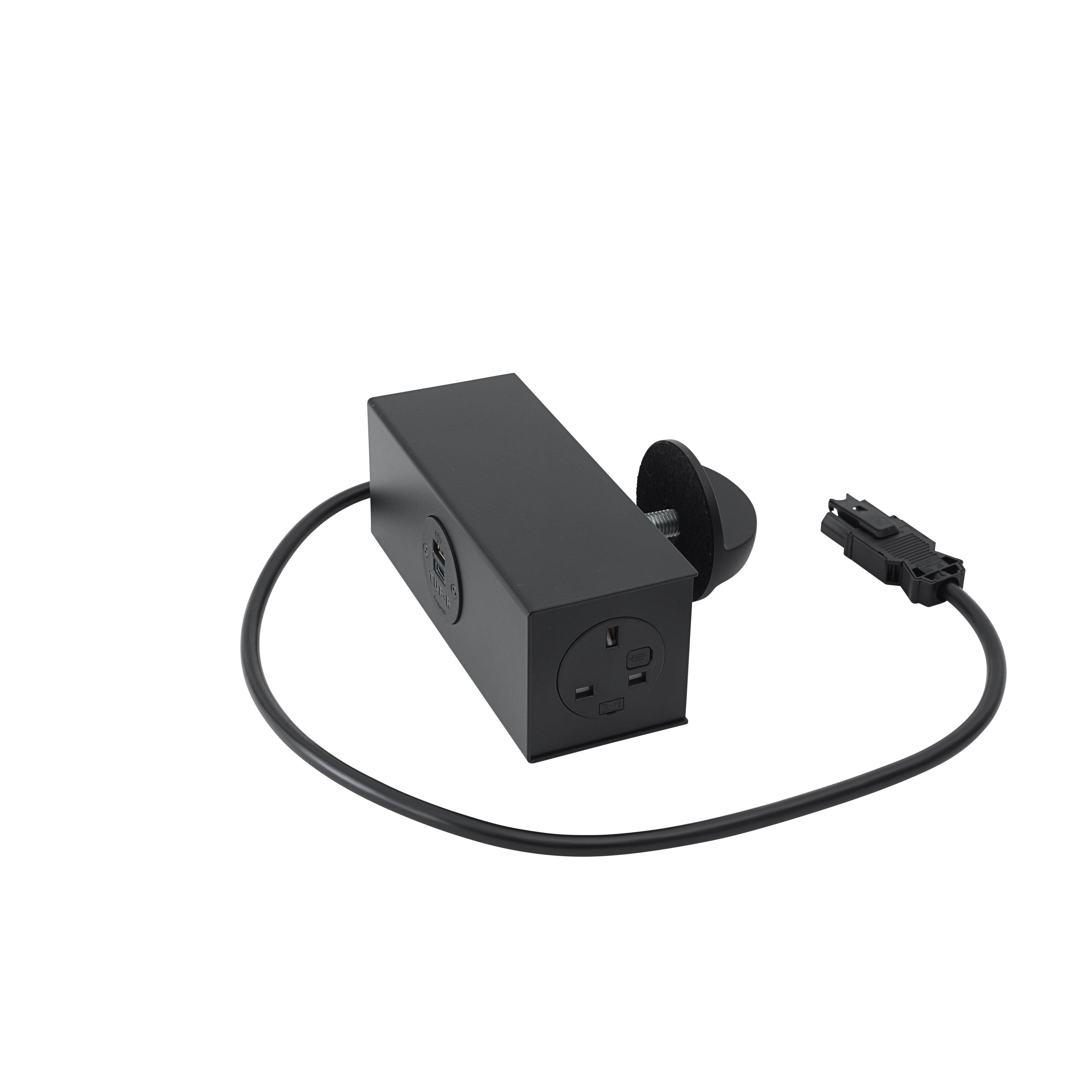 Muuto Linear System Table Power Outlet, Black