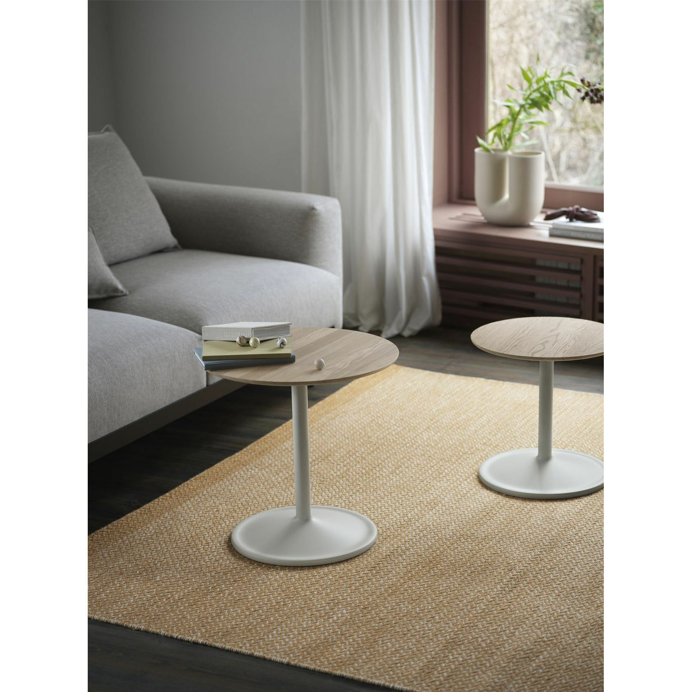 Muuto Soft Side Table øx H 41x48 Cm, Solid Oak/Off White