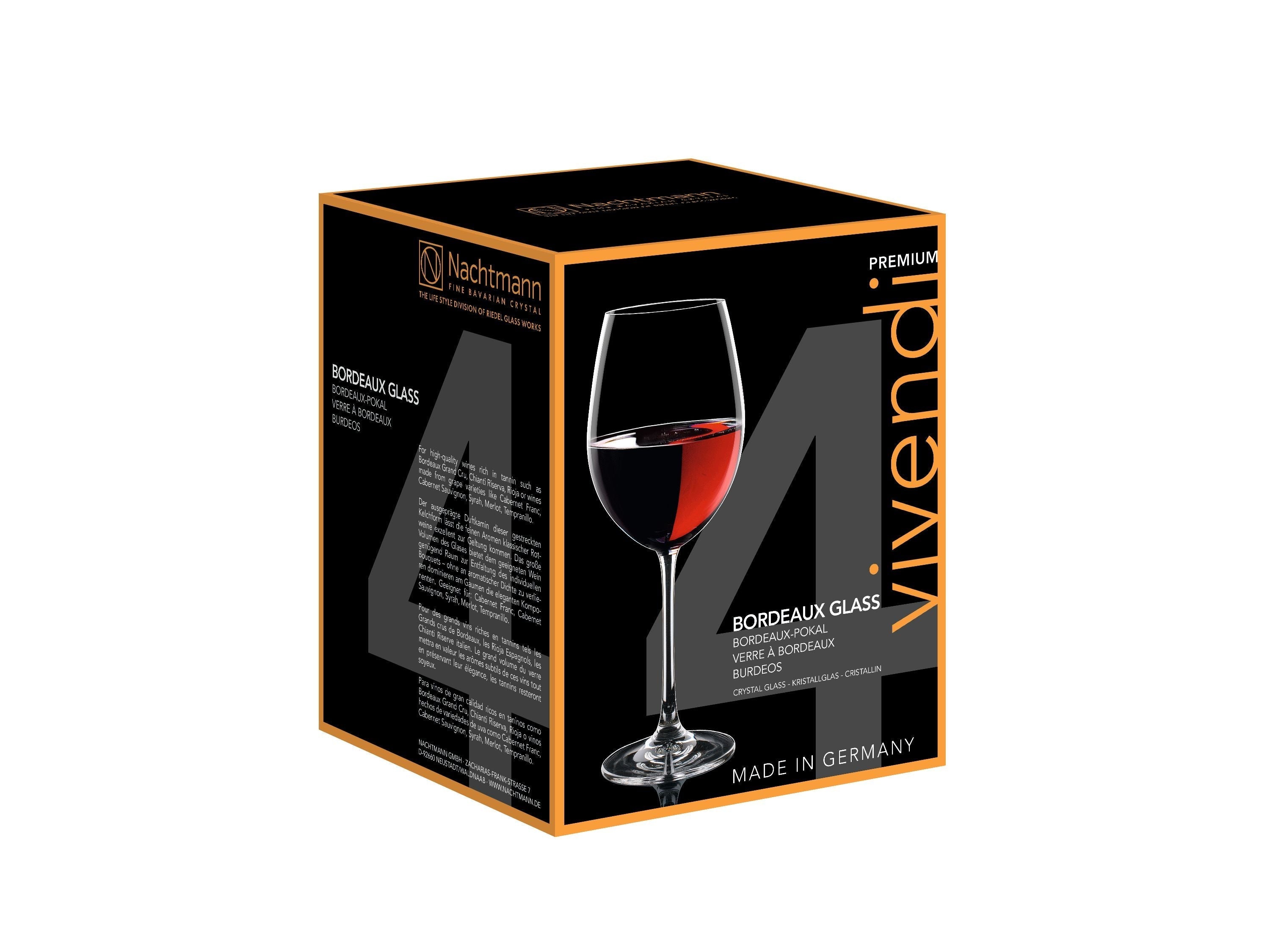 Nachtmann Vivendi Premium Bordeaux Wine Glass 763 Ml, Set Of 4