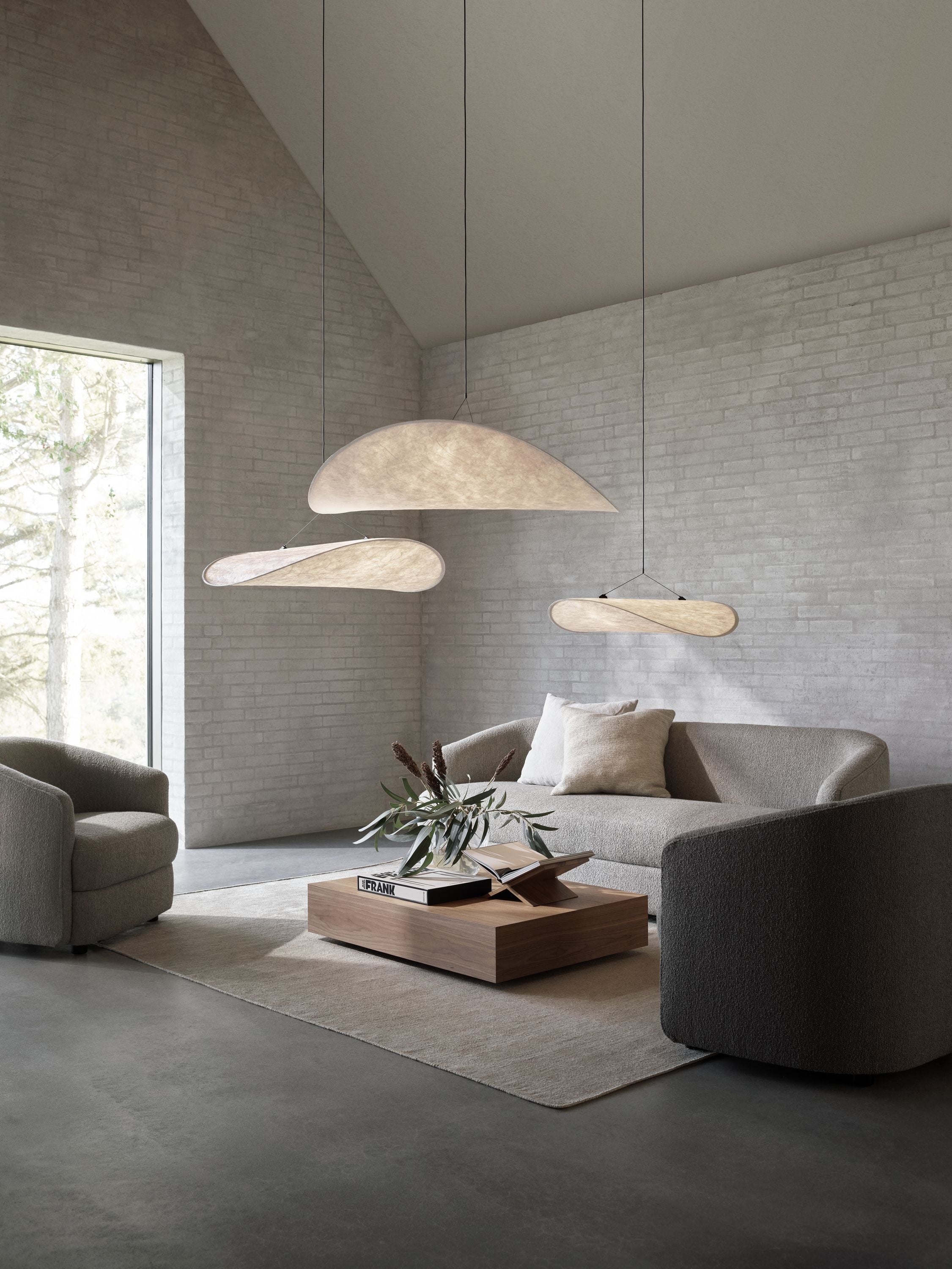 Nová práce napjatá přívěsková lampa, Ø 70 cm