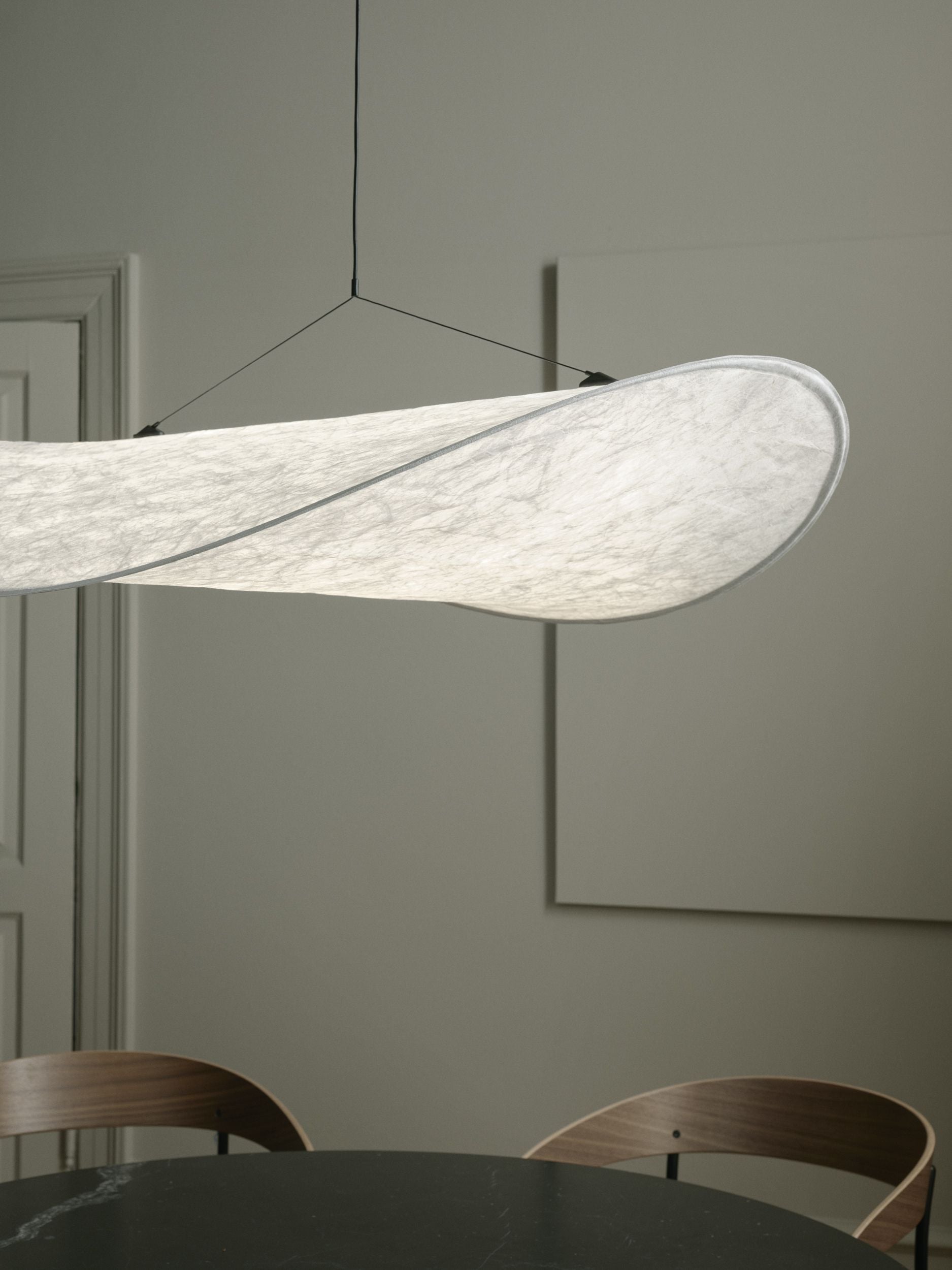 Nová práce napjatá přívěsková lampa, Ø 90 cm