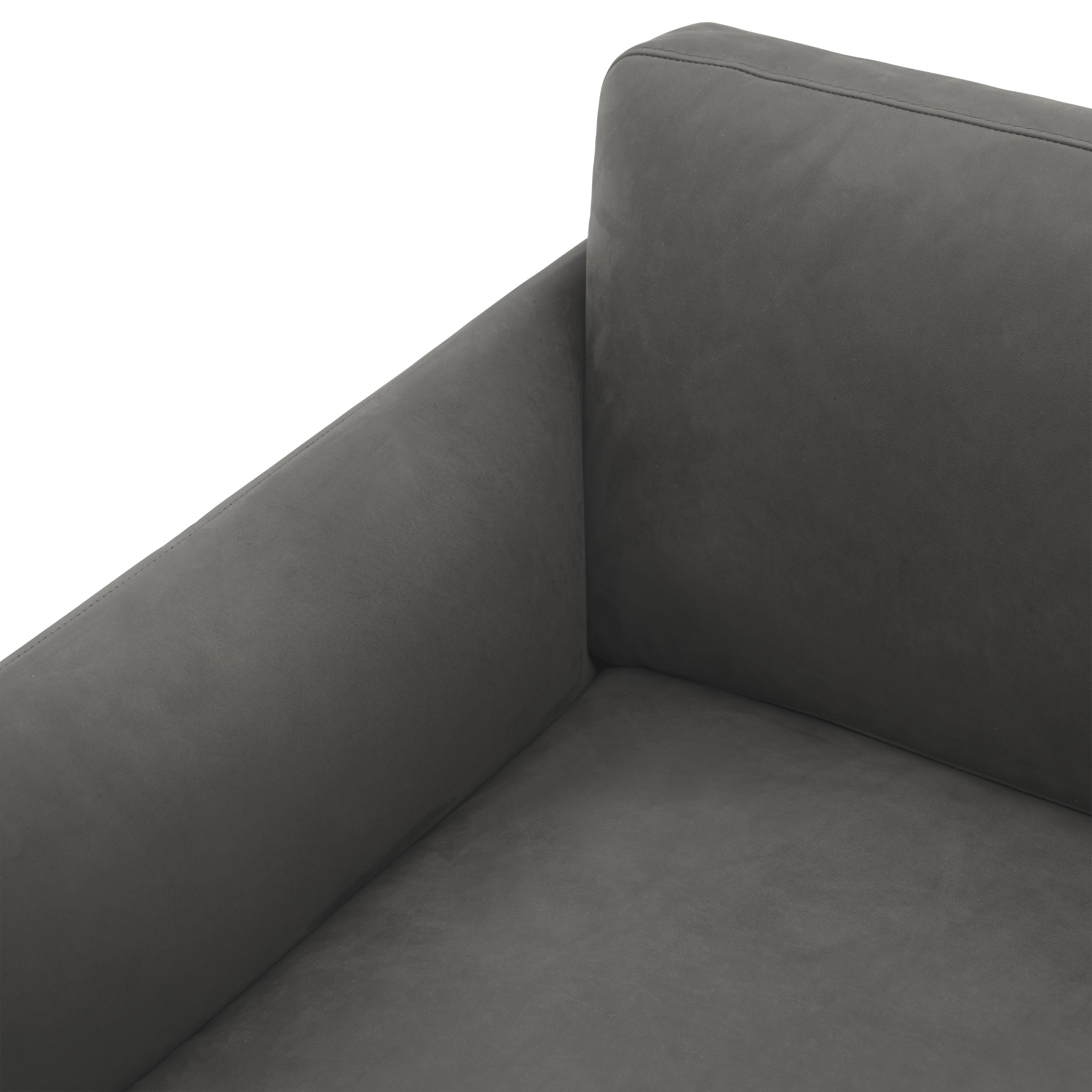 Muuto Outline Sofa 3 Seater Grace Leather, Grey/Black