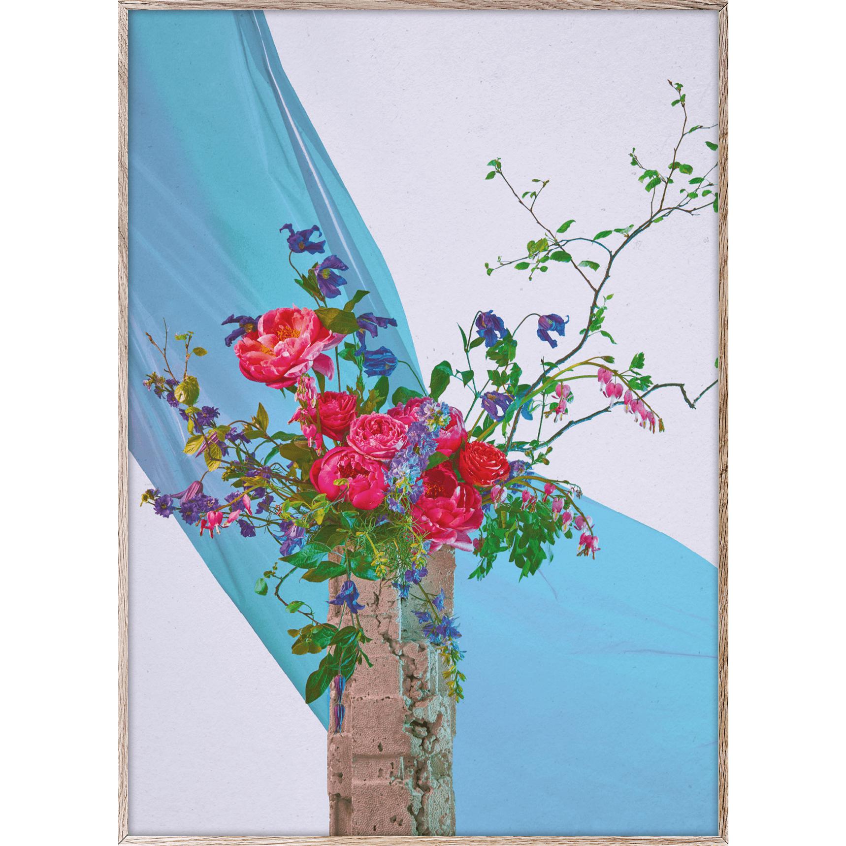 Paper Collective Bloom 05 Poster 30x40 Cm, Turquoise