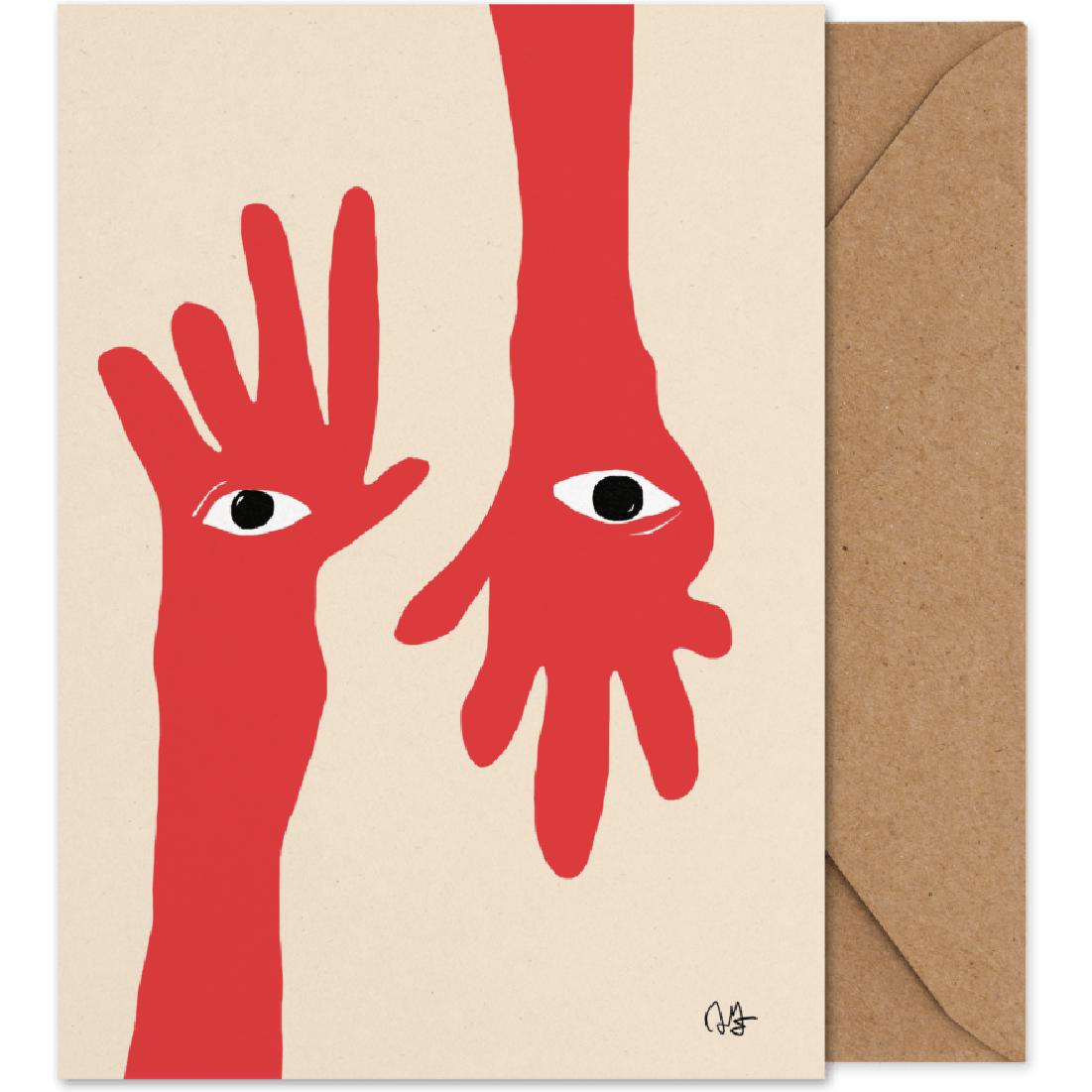 Paper Collective Hamsa hænder kunstkort