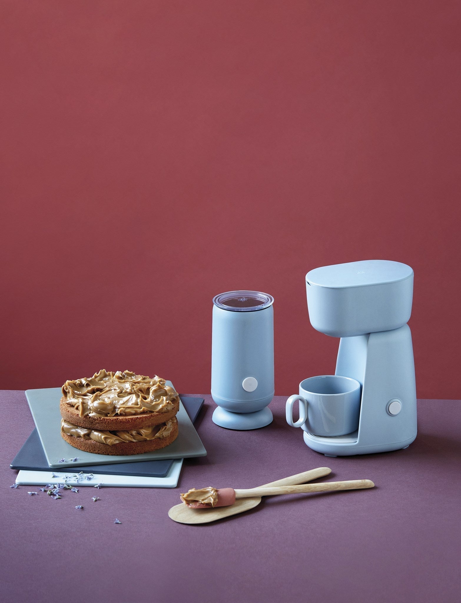 Rig Tig Foodie Electric Milk Frother, Dusty Blue