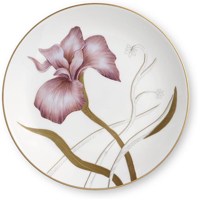 Royal Copenhagen Flora Plate Iris, 19cm