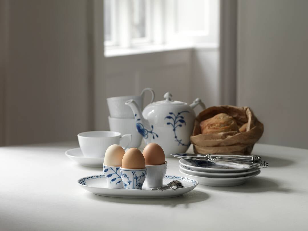 Royal Copenhagen Blue Fluted Plain Egg Cup Set, 3 Pieces
