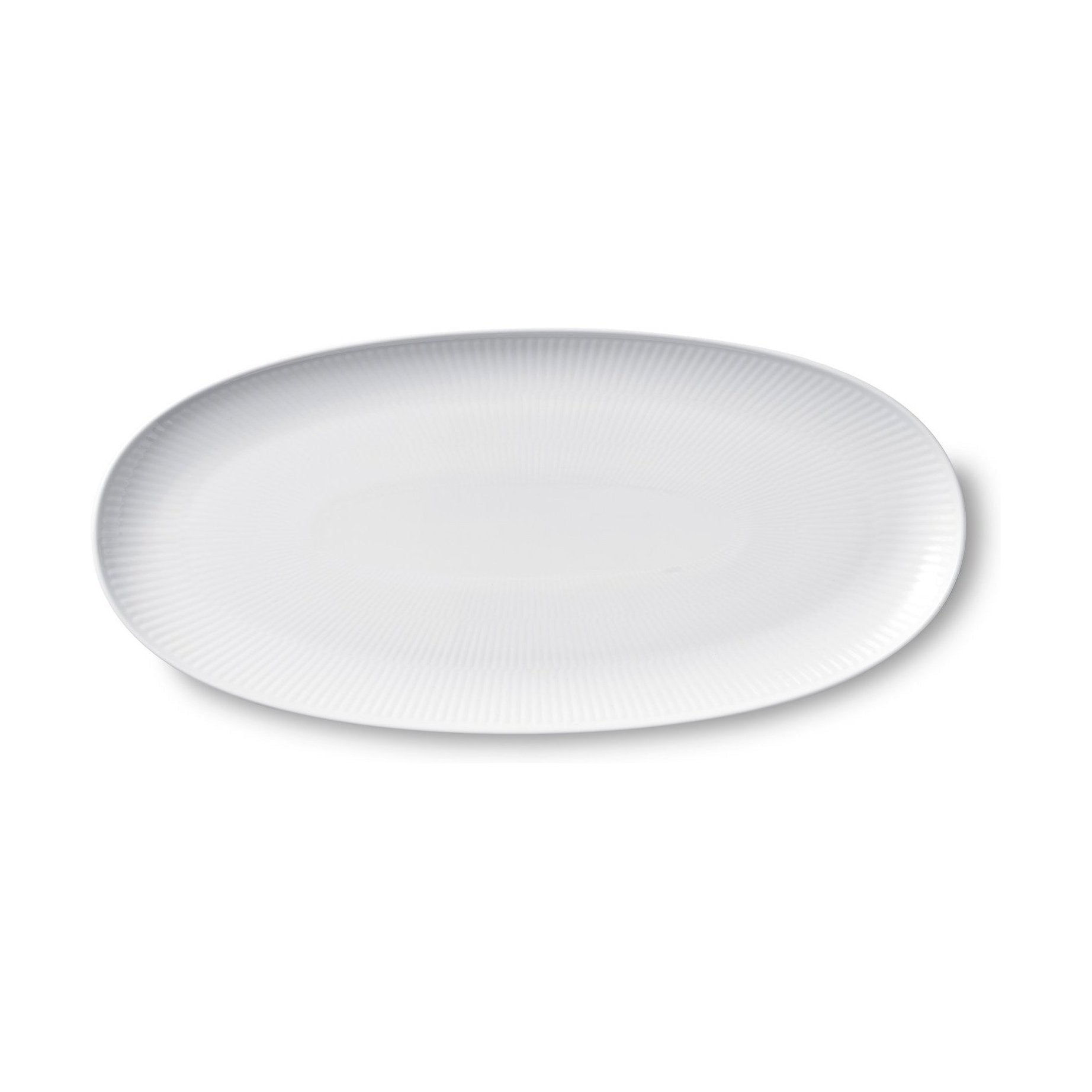 Royal Copenhagen White Fluted Oval Serving Plate, 37cm