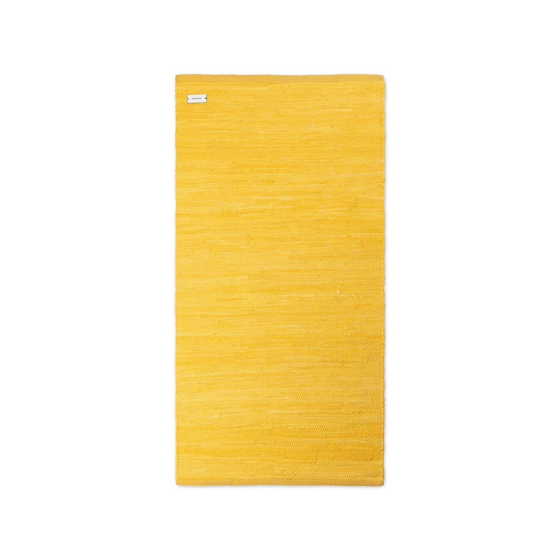 Rug Solid Bomuldtæppe regnfrakke gul, 60 x 90 cm