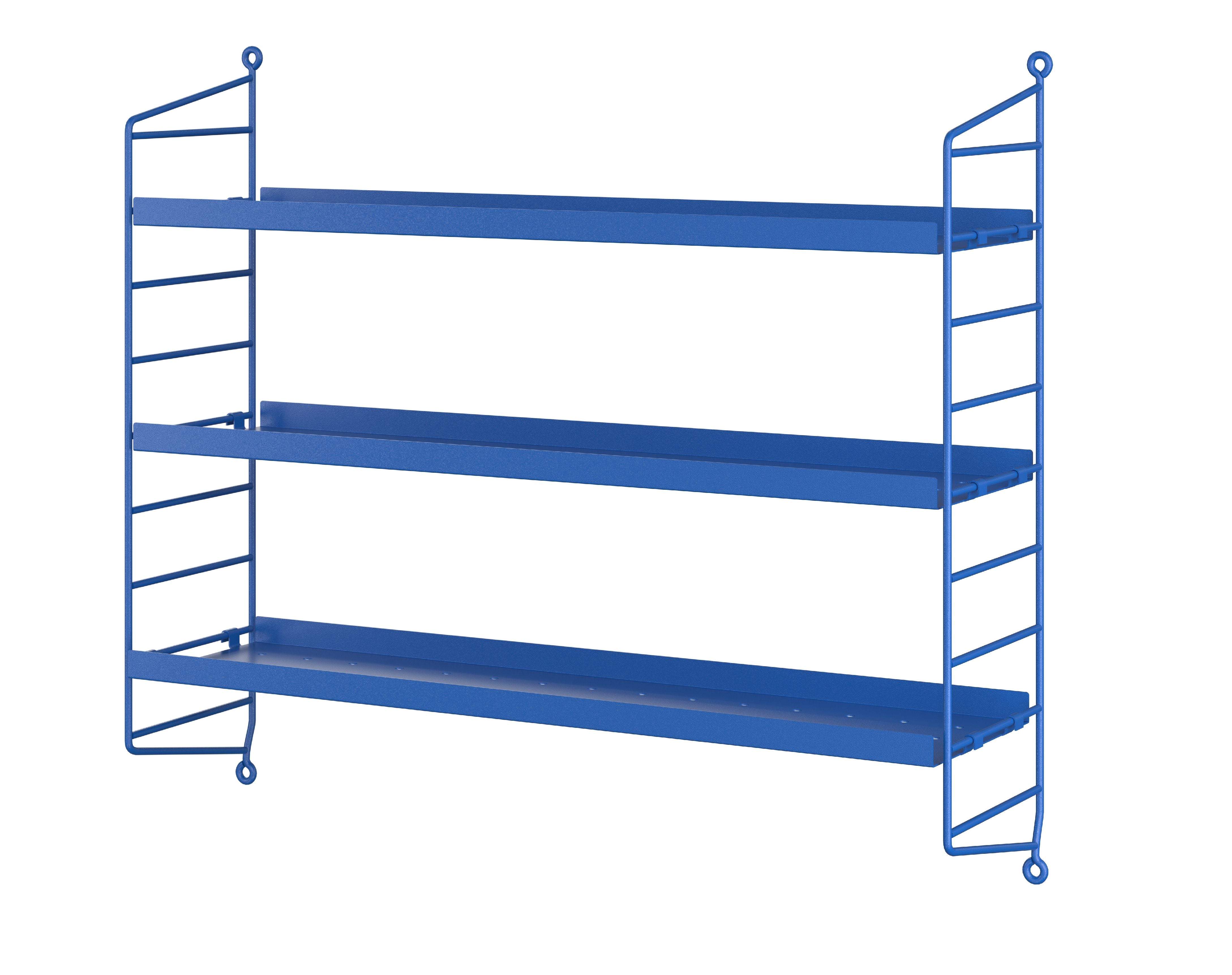 String Furniture String Pocket Metal Wall Shelf, Blue