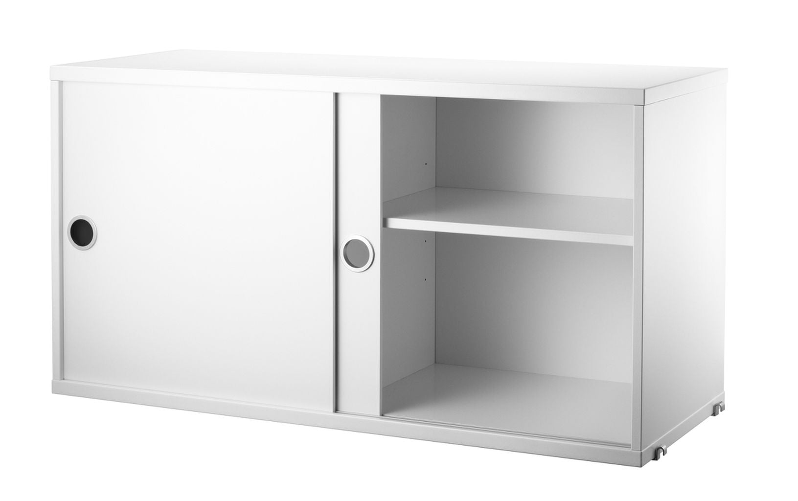 String Furniture String System Cabinet Element With Sliding Doors 30x78x42 Cm, White