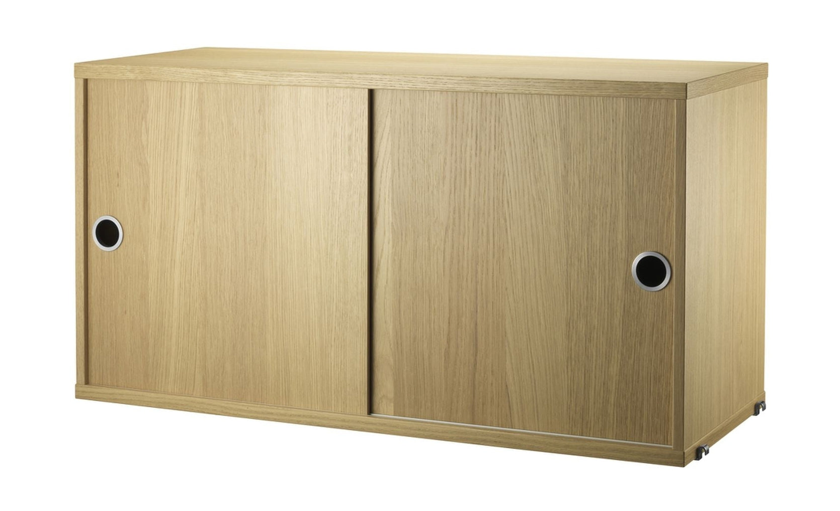 String Furniture String System Cabinet Element With Sliding Doors Oak, 30x78x42 Cm