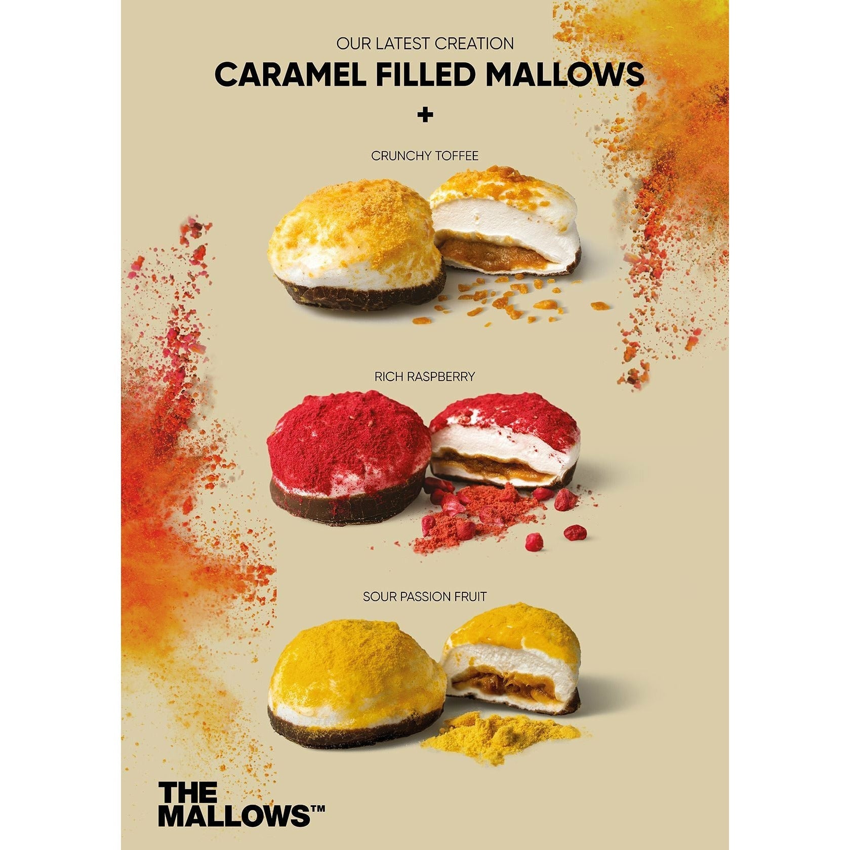 The Mallows Marshmallows With Caramel Filling Crunchy Toffee, 11g