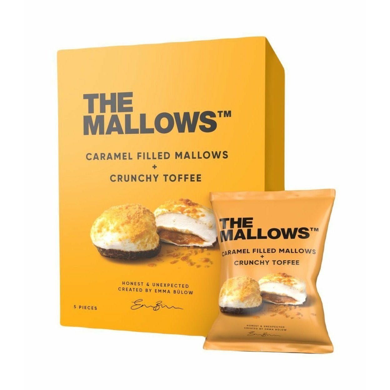 The Mallows Marshmallows With Caramel Filling Crunchy Toffee, 55g