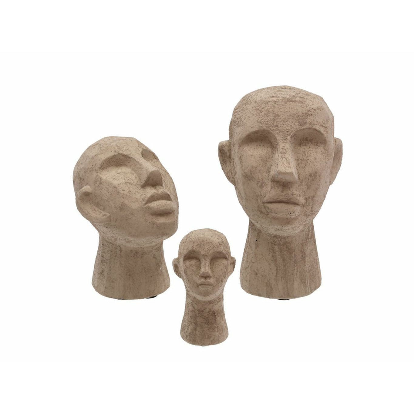 Villa Collection Figure Head 8.5 X 8.5 X 15 Cm, Grey/Brown