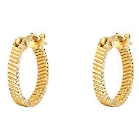 Vincent Fortune Plate Creol Earrings S Gold Plated