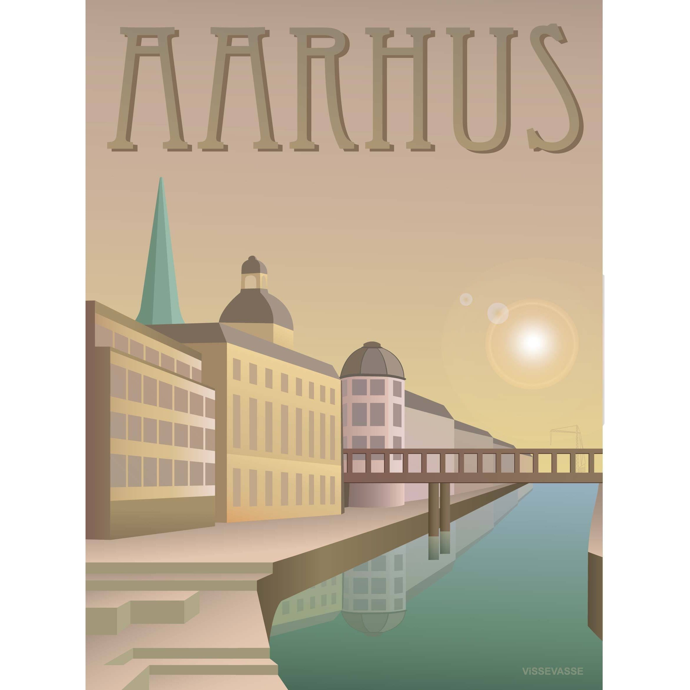Vissevasse Aarhus River Poster, 15 X21 Cm