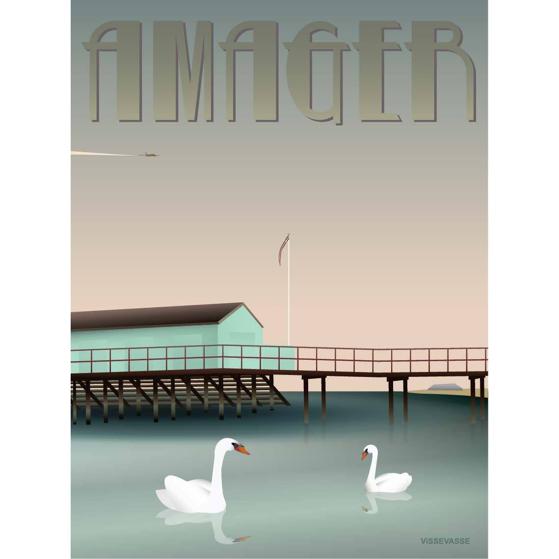 Vissevasse Amager Helgoland Poster, 15 X21 Cm
